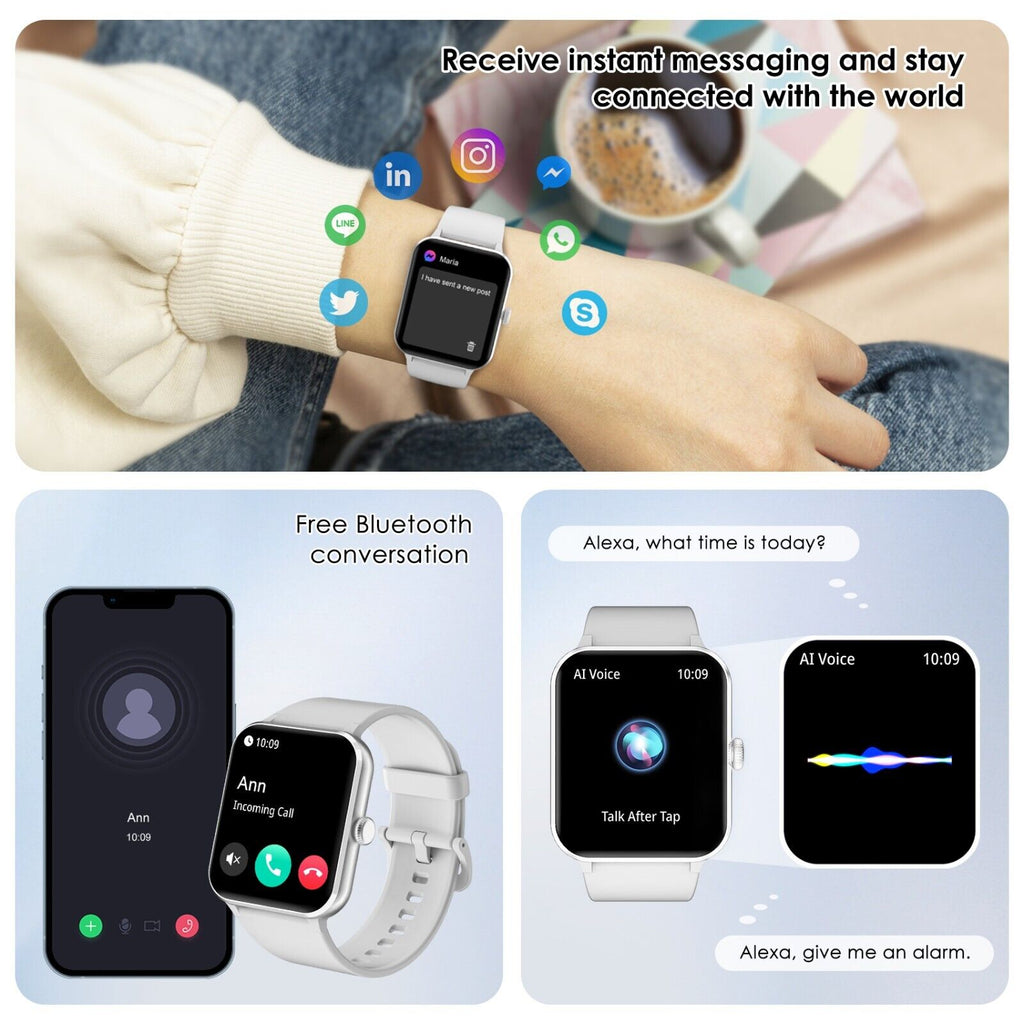 Smart Blackview Smartwatch for Men & Women - Bluetooth Calls & Fitness Tracker for Android