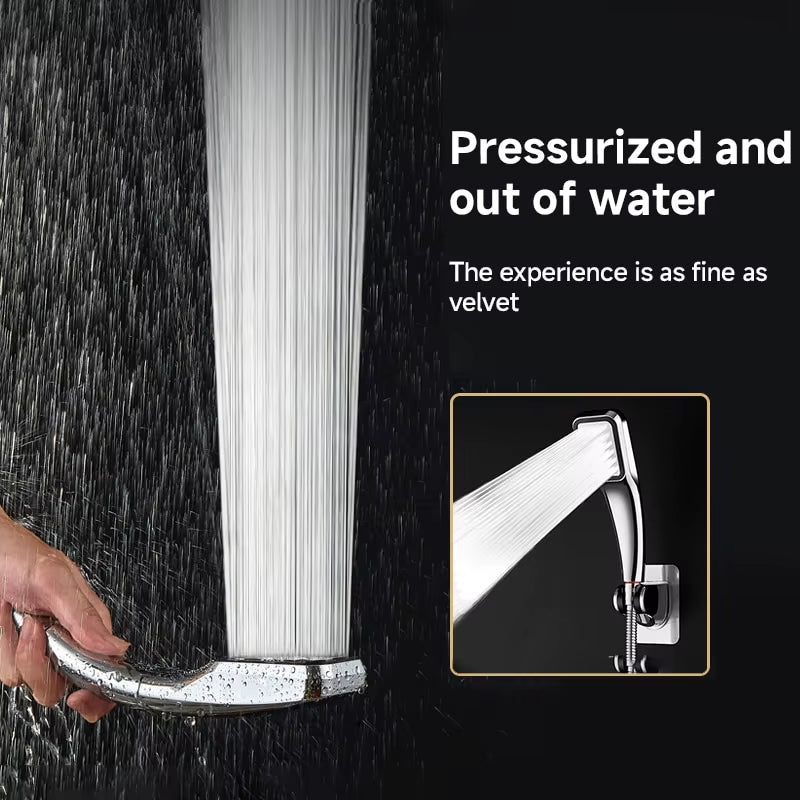 Revamp Your Shower Experience: 300 Holes Pressurized Rainfall Showerhead - Water-Saving Handheld Square Design
