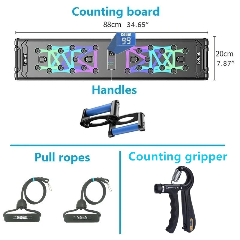 Versatile Counting Folding Push-Up Board - Enhance Abs & Strengthen Muscles with Portable Fitness Equipment