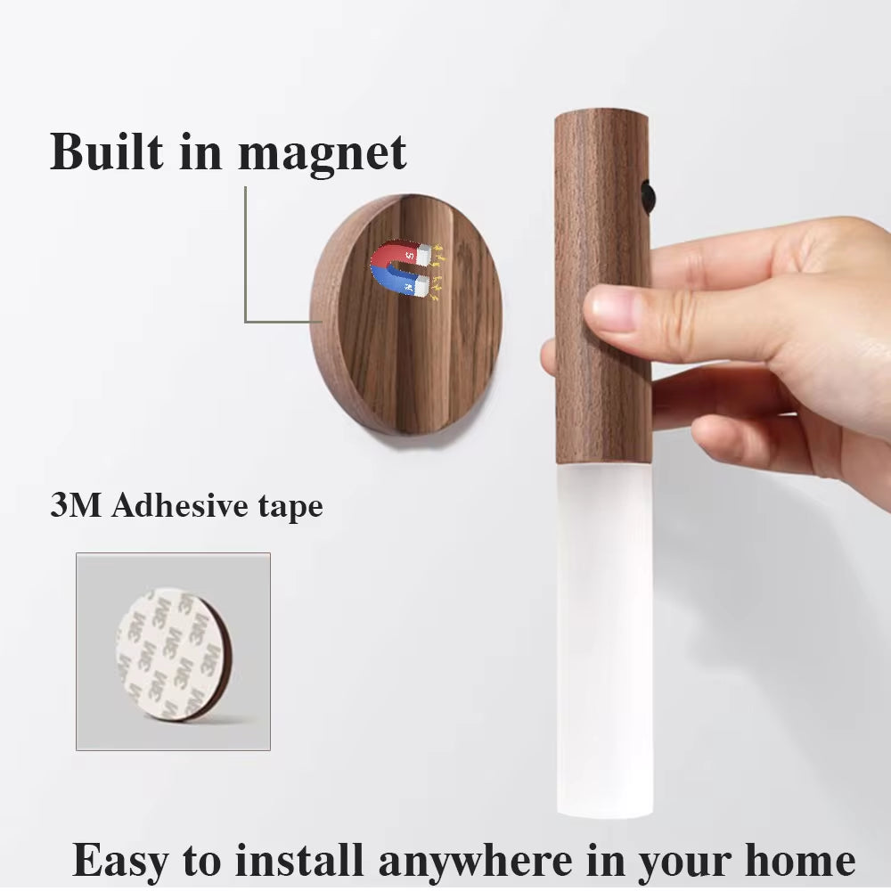 Versatile LED USB Magnetic Night Light for Home - Perfect for Kitchen, Cabinets, Closets, Staircases & Bedrooms