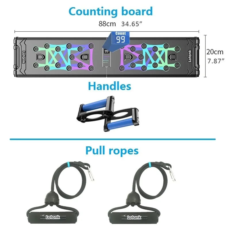 Versatile Counting Folding Push-Up Board - Enhance Abs & Strengthen Muscles with Portable Fitness Equipment