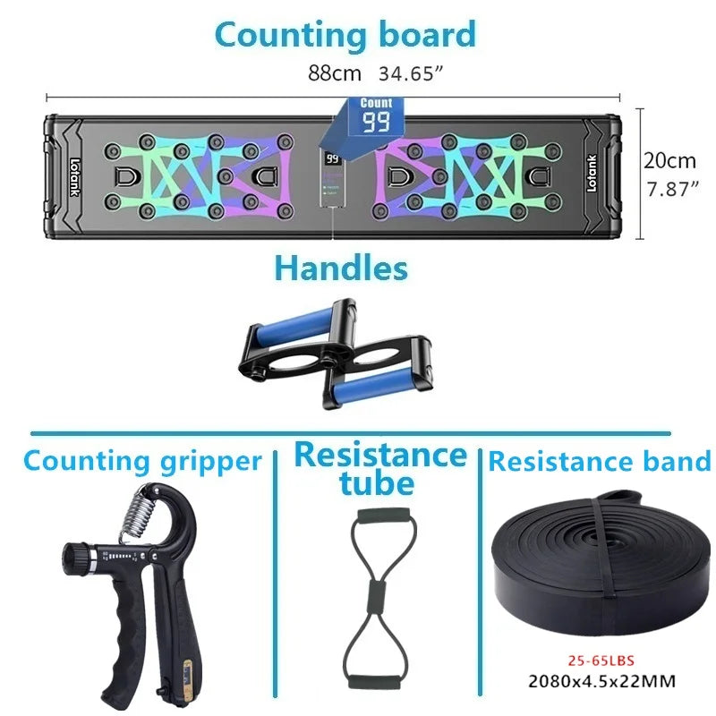 Versatile Counting Folding Push-Up Board - Enhance Abs & Strengthen Muscles with Portable Fitness Equipment