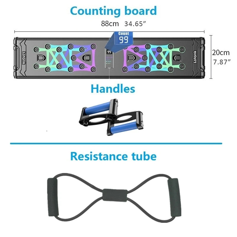 Versatile Counting Folding Push-Up Board - Enhance Abs & Strengthen Muscles with Portable Fitness Equipment