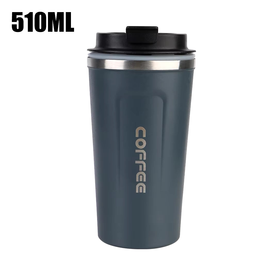 Thermo Cafe Car Thermos Mug for Tea Water Coffee Leak_Proof Travel Thermo Cup Coffee Mug 380/510ML Double Stainless Steel