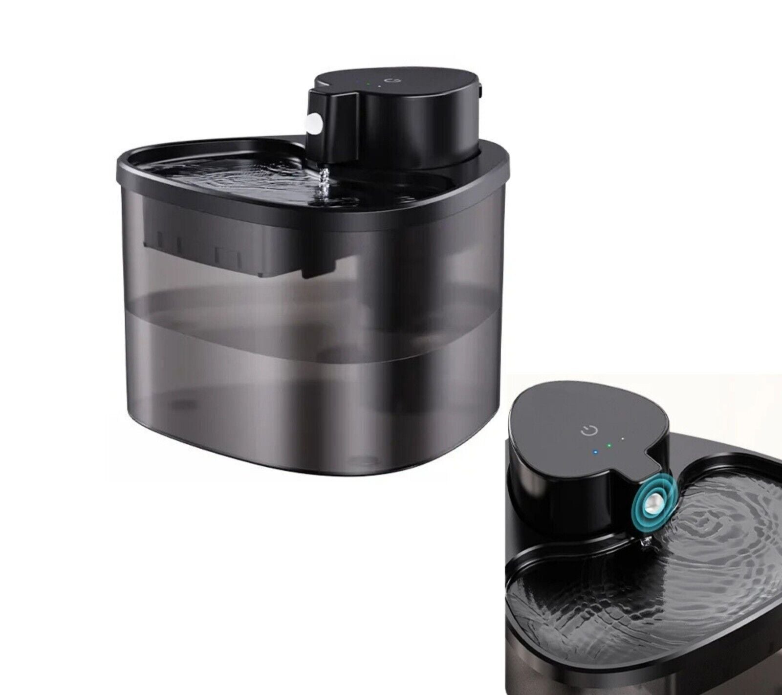 Kabelloser Katzenbrunnen mit Sensor - 2L, Ultra-Leise (30db) für glückliche und gesunde Katzen