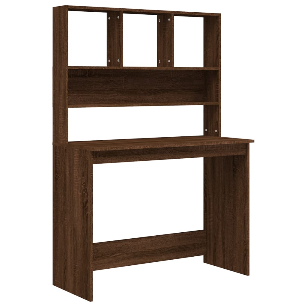 Stylish Wood Desk with Shelf - Versatile Office Computer Table by Vidaxl