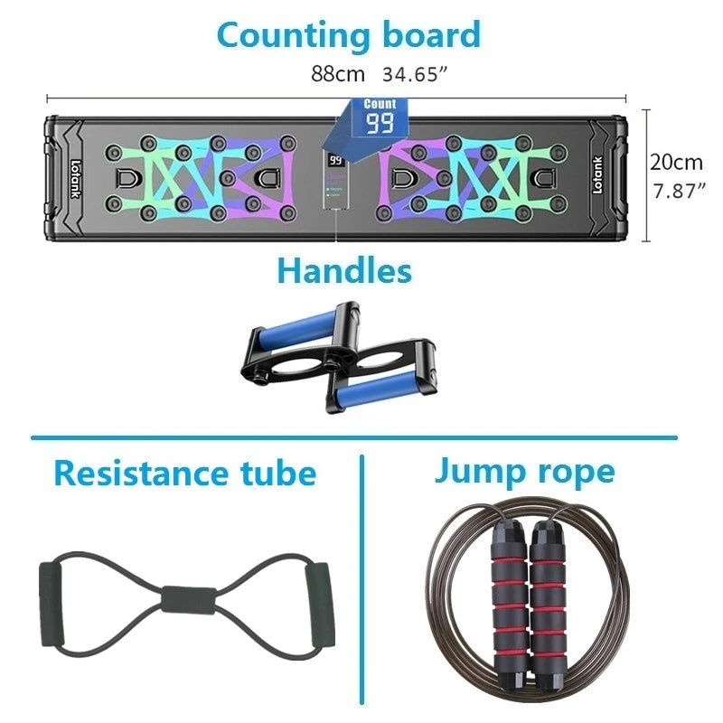 Versatile Counting Folding Push-Up Board - Enhance Abs & Strengthen Muscles with Portable Fitness Equipment