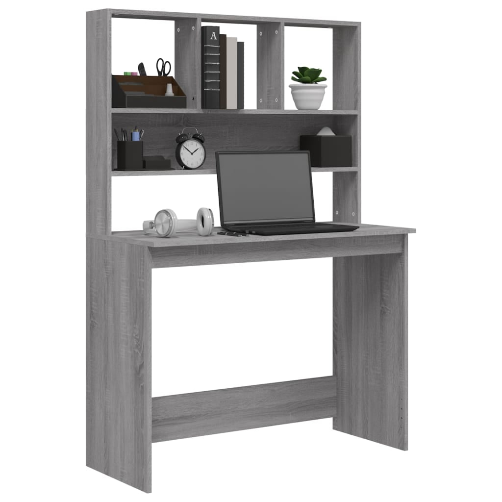 Stylish Wood Desk with Shelf - Versatile Office Computer Table by Vidaxl