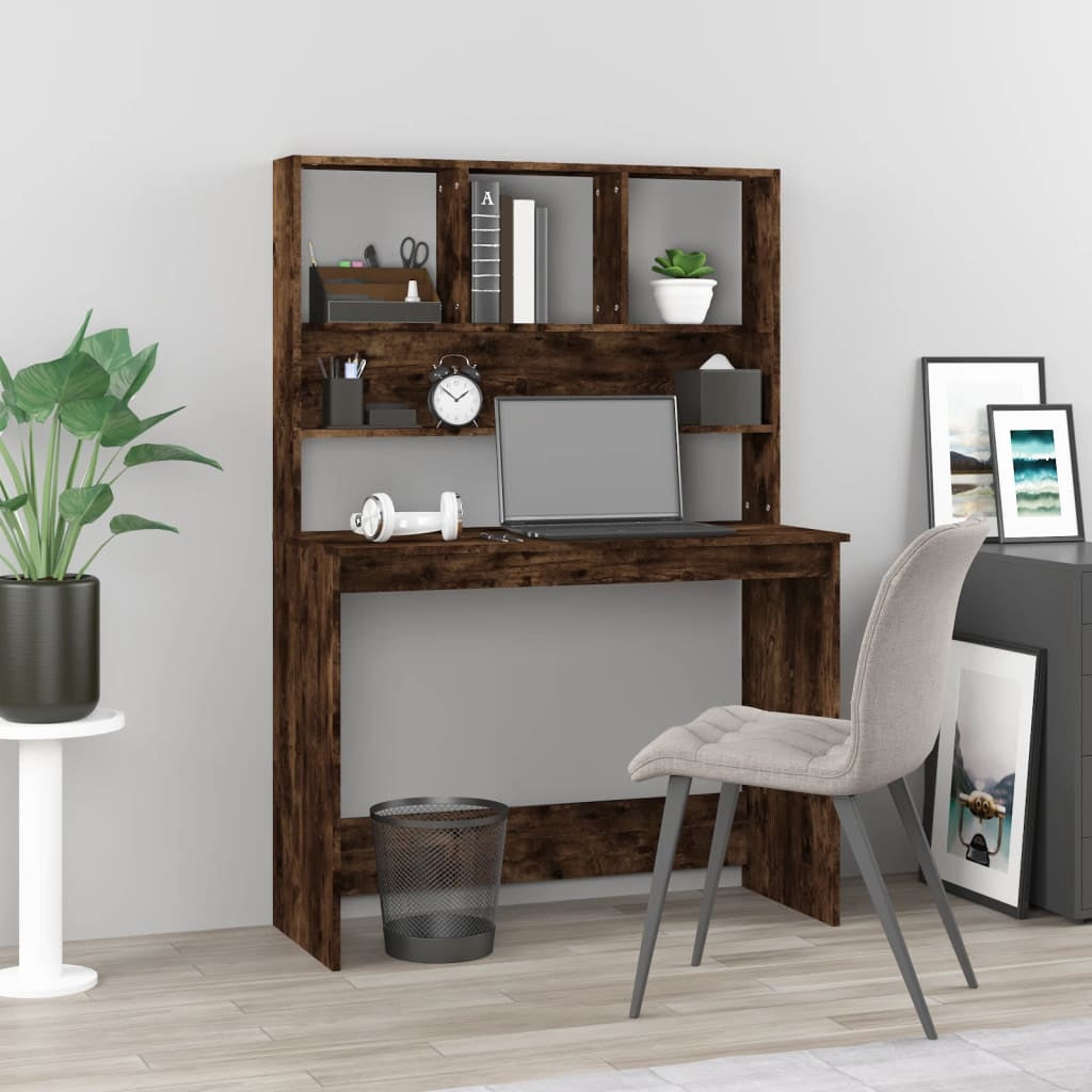 Stylish Wood Desk with Shelf - Versatile Office Computer Table by Vidaxl
