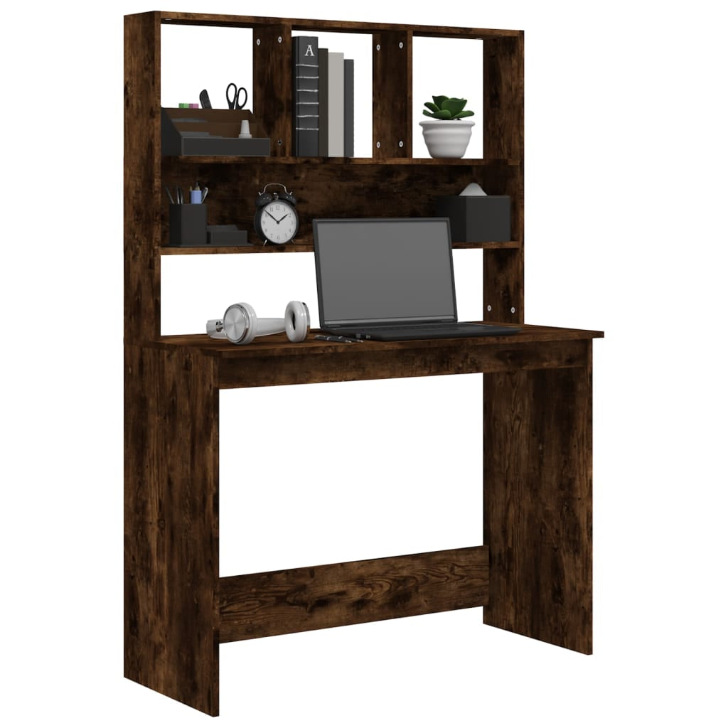 Stylish Wood Desk with Shelf - Versatile Office Computer Table by Vidaxl