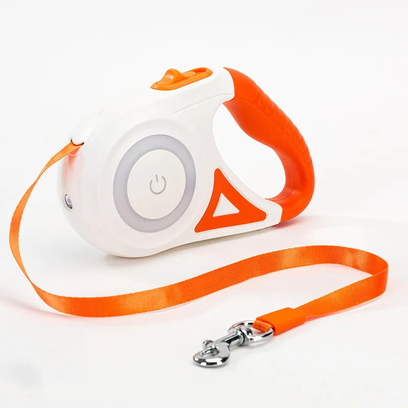 Premium Automatic Extending LED Dog Leash - Durable Nylon Walking Rope for Pets
