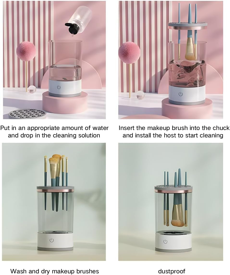 USB Automatischer Make-up Pinselreiniger & Trockner – Effektives Reinigungsgerät für alle Pinselgrößen