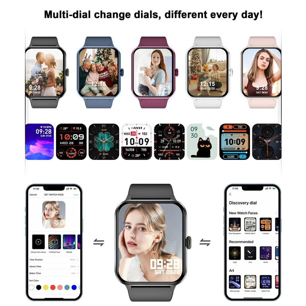 Smart Blackview Smartwatch for Men & Women - Bluetooth Calls & Fitness Tracker for Android