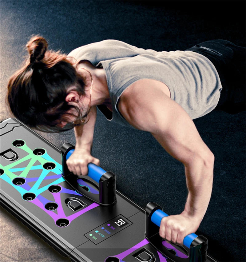 Versatile Counting Folding Push-Up Board - Enhance Abs & Strengthen Muscles with Portable Fitness Equipment