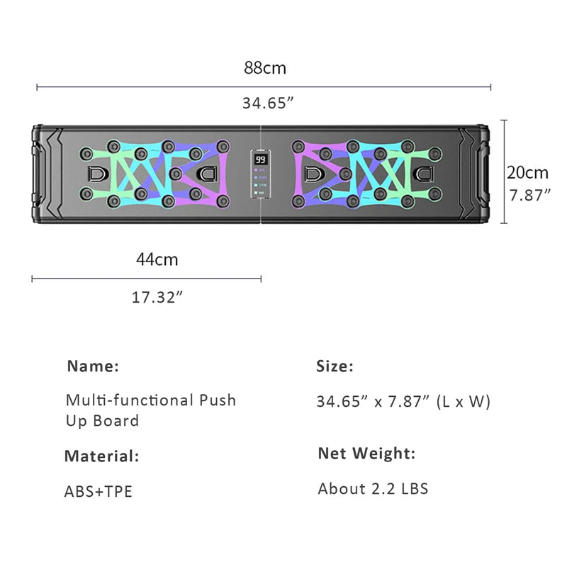 Versatile Counting Folding Push-Up Board - Enhance Abs & Strengthen Muscles with Portable Fitness Equipment