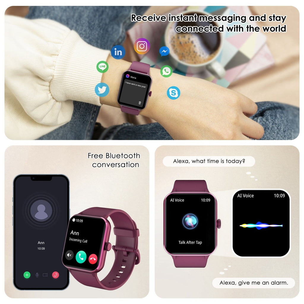 Smart Blackview Smartwatch for Men & Women - Bluetooth Calls & Fitness Tracker for Android