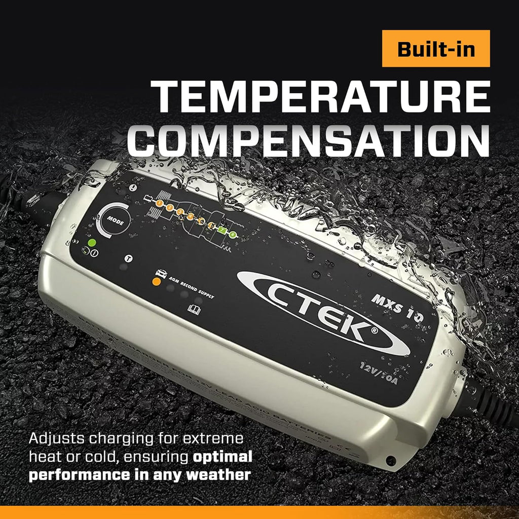 CTEK Multi MXS 10 - 10A 12V 8-Stage Smart Battery Charger & Conditioner