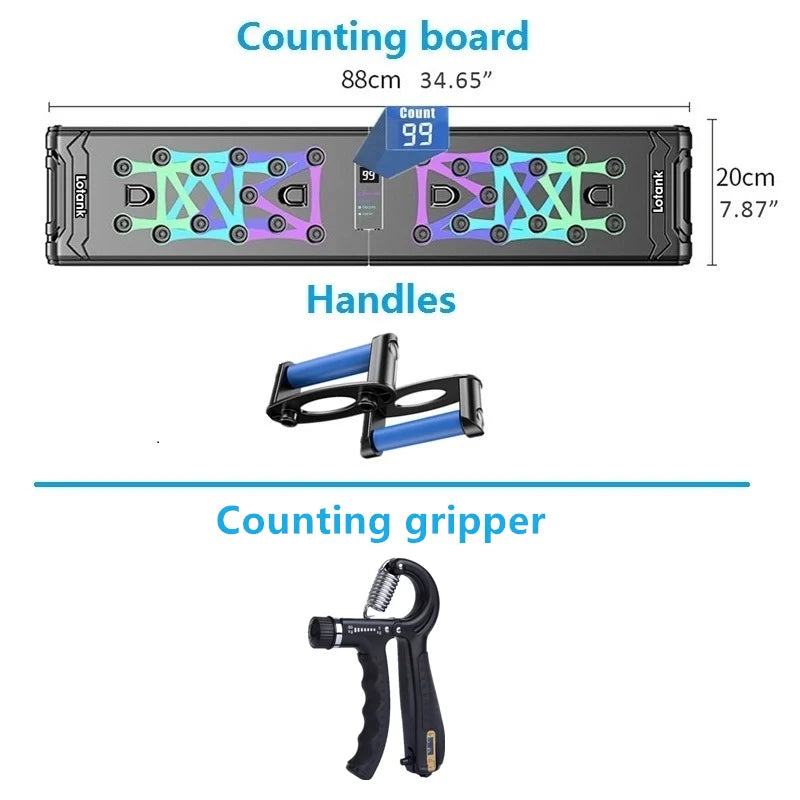 Versatile Counting Folding Push-Up Board - Enhance Abs & Strengthen Muscles with Portable Fitness Equipment
