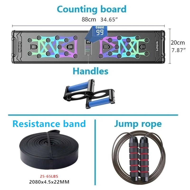 Versatile Counting Folding Push-Up Board - Enhance Abs & Strengthen Muscles with Portable Fitness Equipment