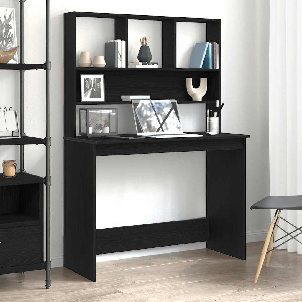 Stylish Wood Desk with Shelf - Versatile Office Computer Table by Vidaxl