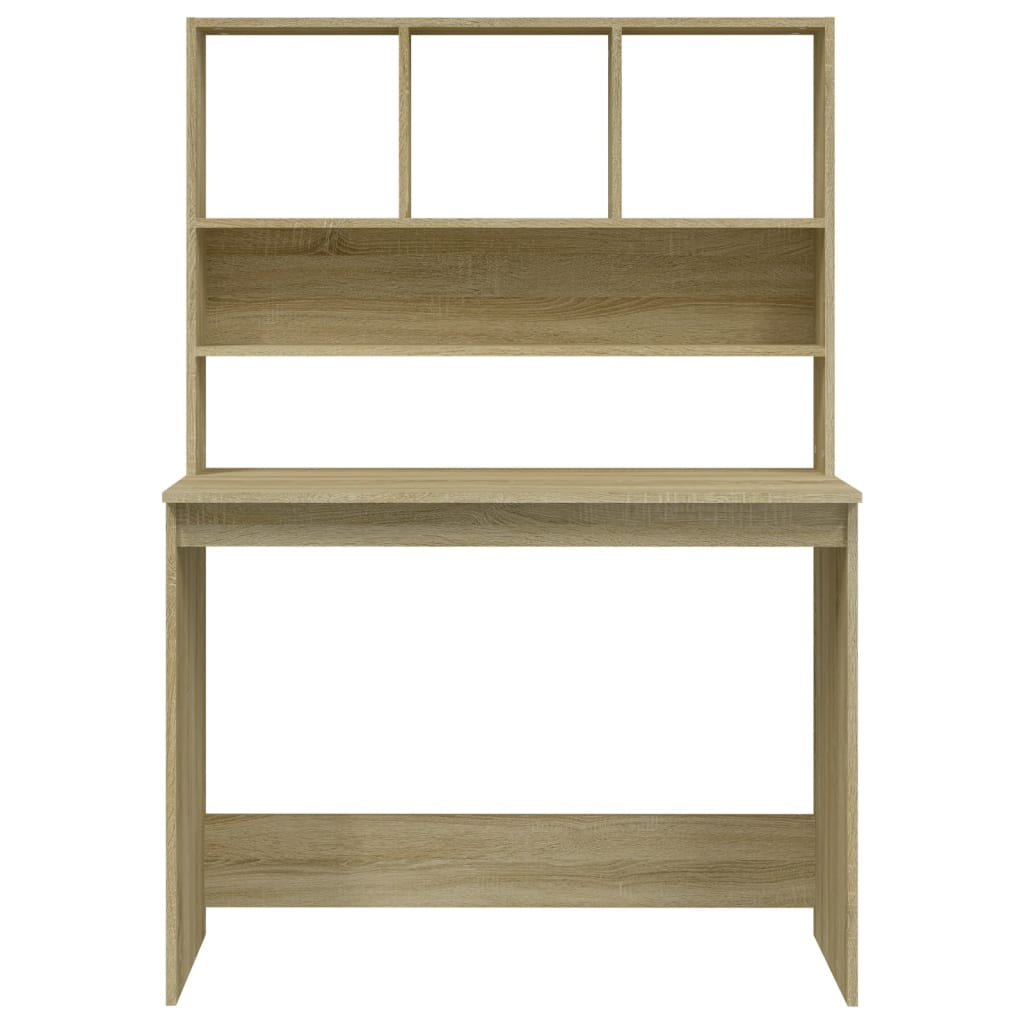 Stylish Wood Desk with Shelf - Versatile Office Computer Table by Vidaxl