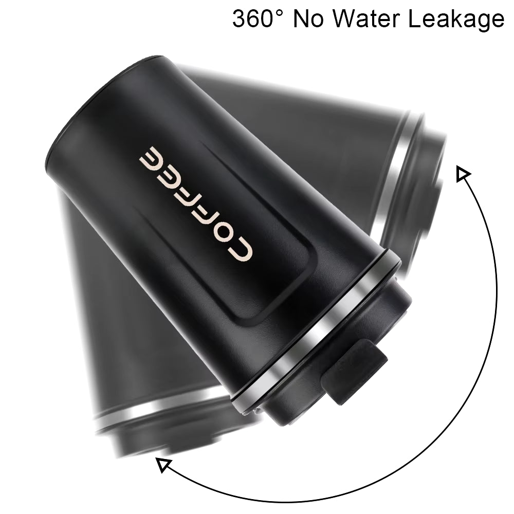 Thermo Cafe Car Thermos Mug for Tea Water Coffee Leak_Proof Travel Thermo Cup Coffee Mug 380/510ML Double Stainless Steel