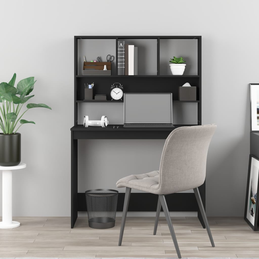 Stylish Wood Desk with Shelf - Versatile Office Computer Table by Vidaxl