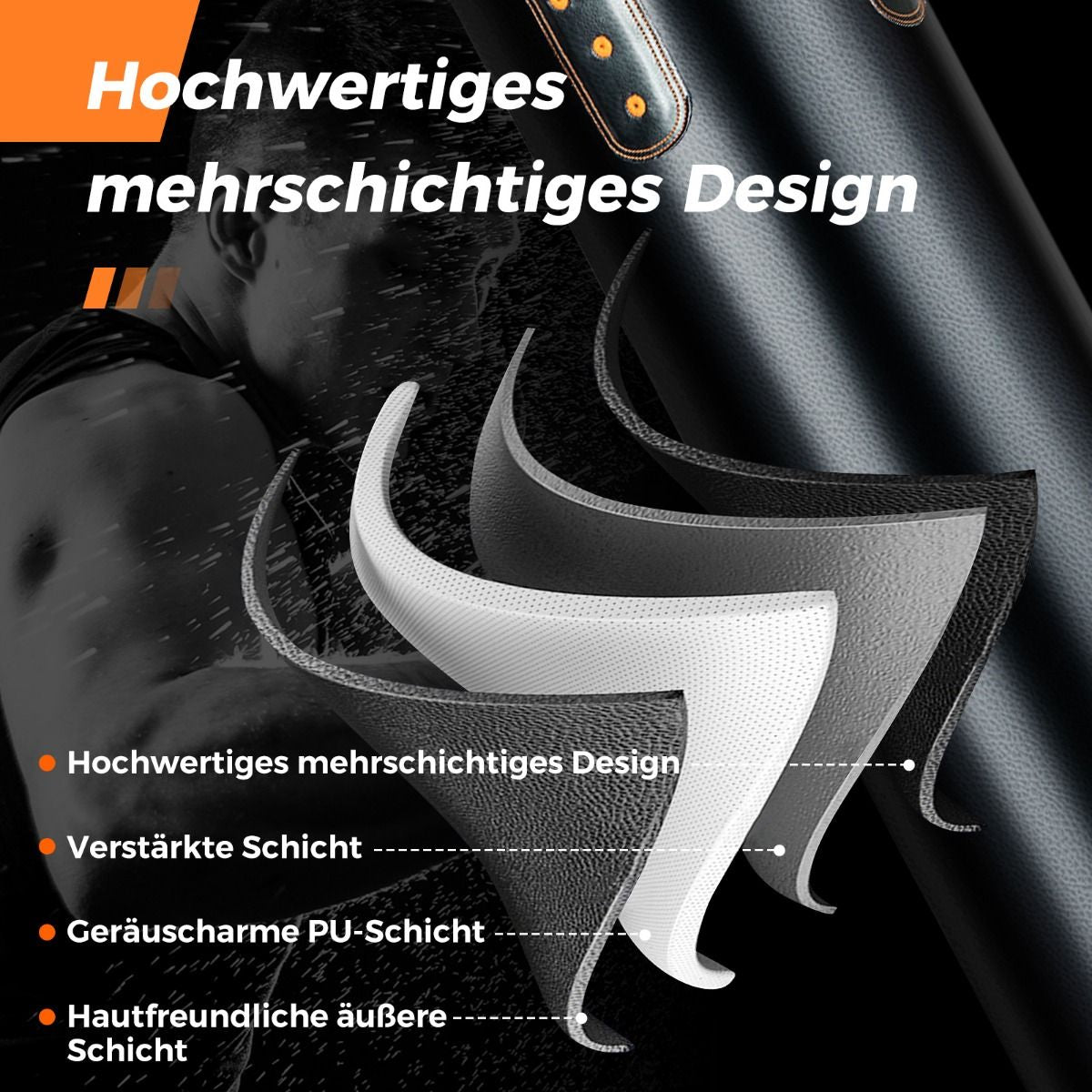 Hochwertiger 4-in-1 Boxsack für Erwachsene mit 12oz Boxhandschuhen – Hängendes Modell