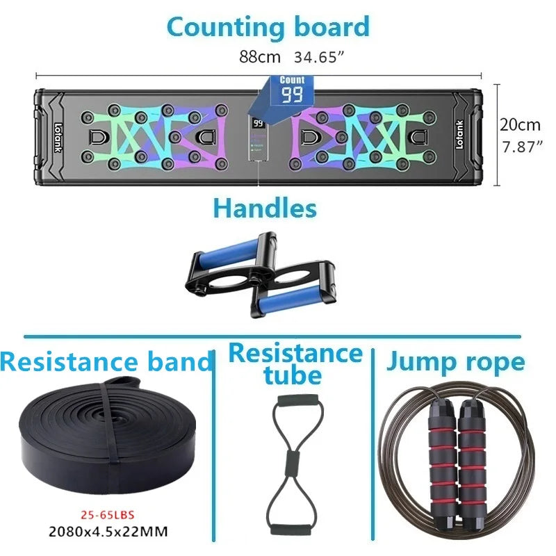 Versatile Counting Folding Push-Up Board - Enhance Abs & Strengthen Muscles with Portable Fitness Equipment