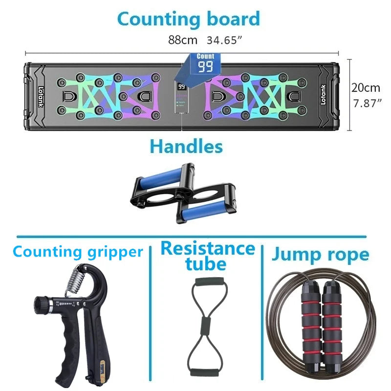 Versatile Counting Folding Push-Up Board - Enhance Abs & Strengthen Muscles with Portable Fitness Equipment